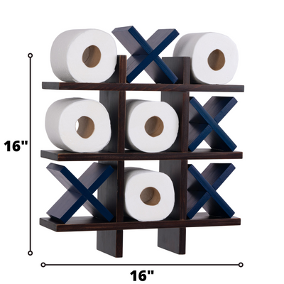 Toilet Paper Holder Tic Tac Toe Design