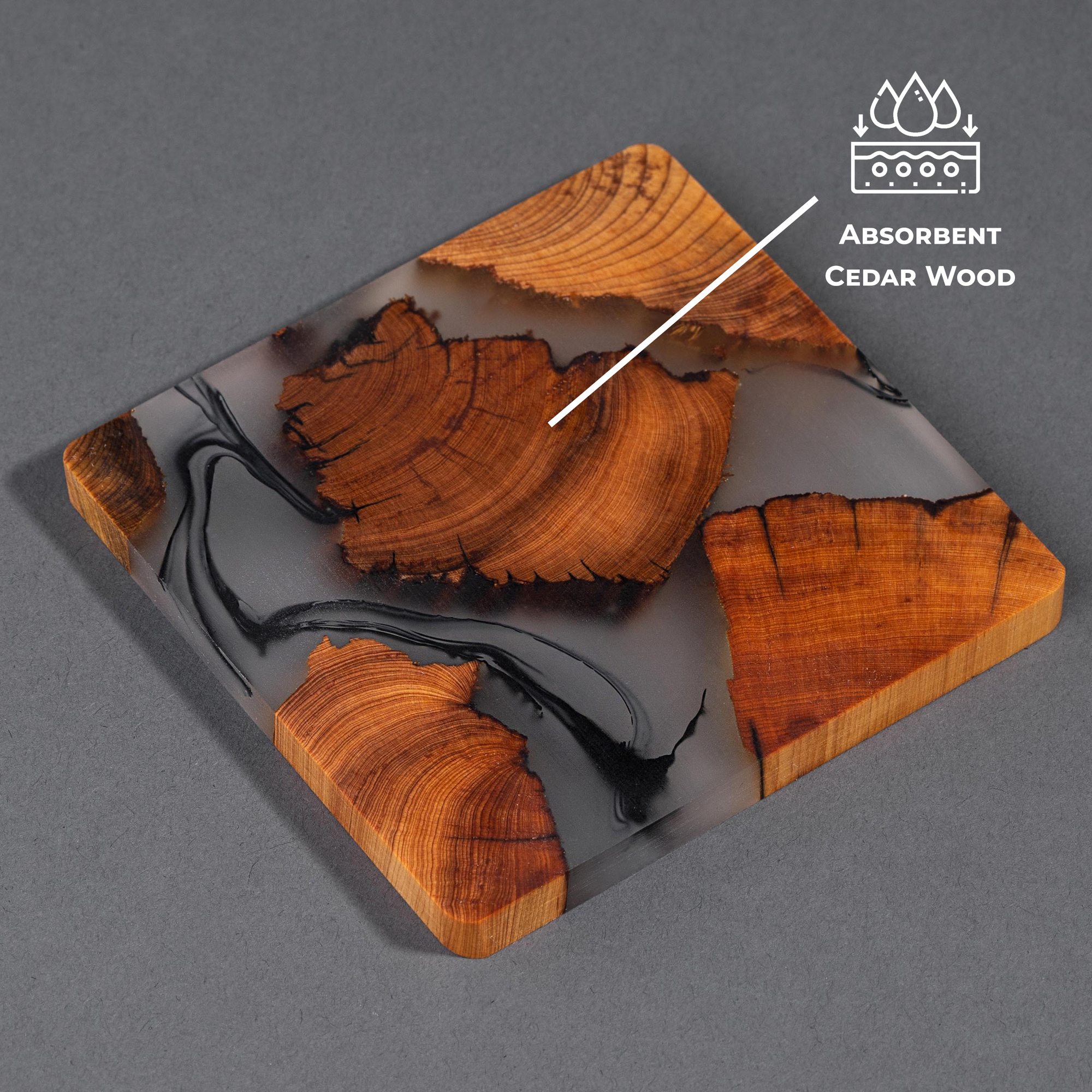 Color Pour Resin Hollow Wood Coasters - American Crafts | Michaels