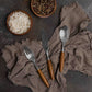 Wood Handle Cutlery Set of 3 (Knife, Fork, Spoon)