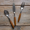 Wood Handle Cutlery Set of 3 (Knife, Fork, Spoon)