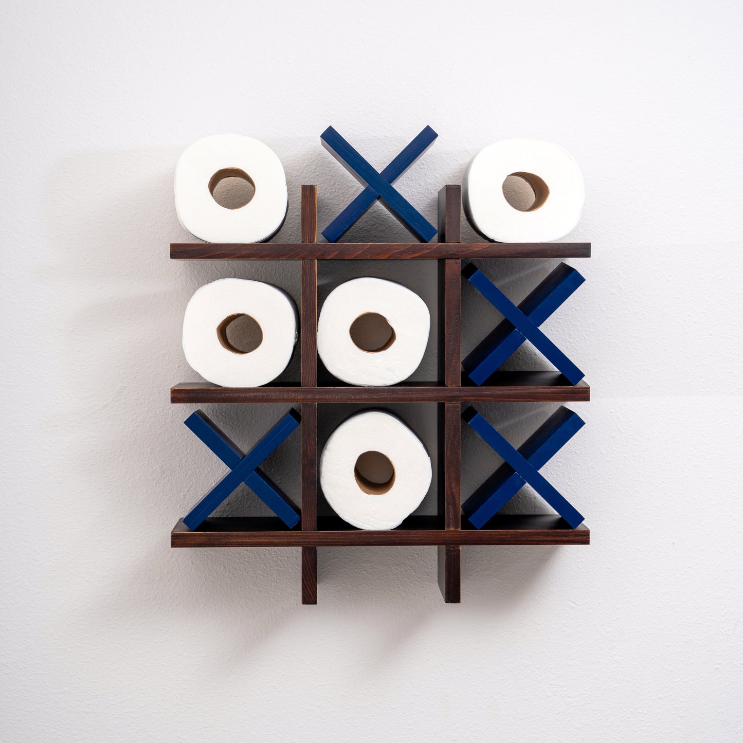 Toilet Paper Holder Tic Tac Toe Design