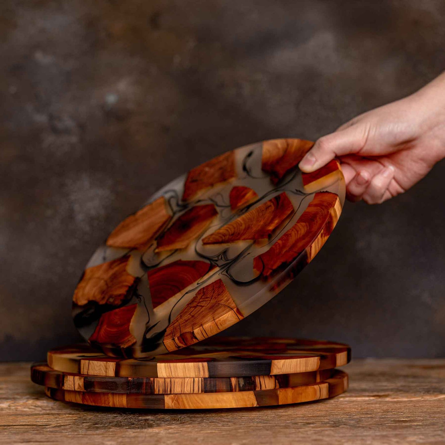 Matching Cedar Wood Resin Placemats