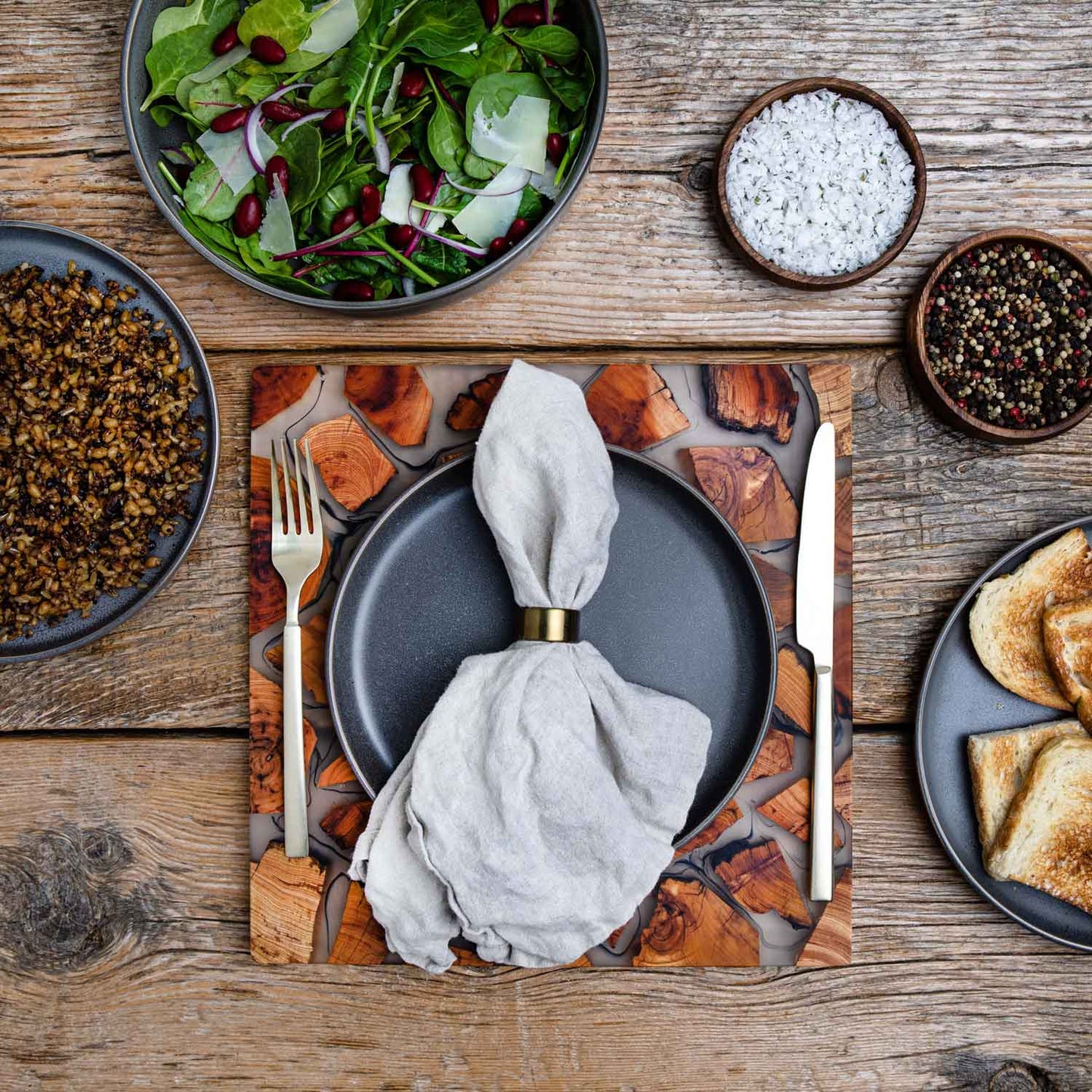 Matching Cedar Wood Resin Placemats